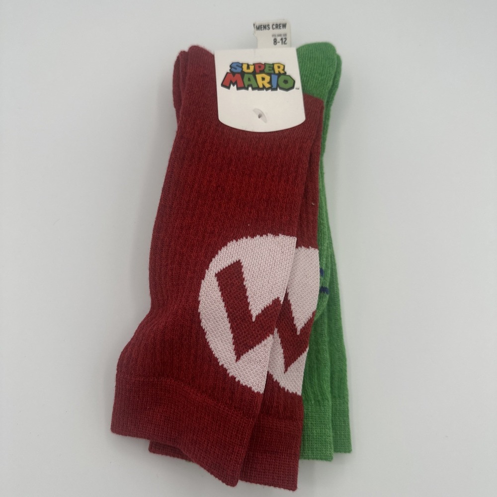 2 sets of Nintendo Mario & Luigi 2pk Athletic Socks
